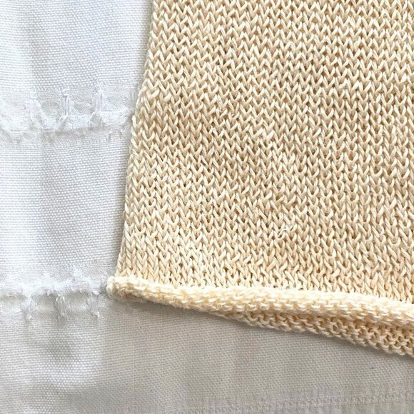 NAIF MONTREAL 100% LINEN CREAM OPEN KNIT LONG LENGTH CARDIGAN - S - Picture 9 of 10